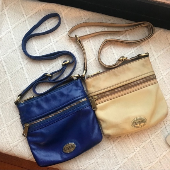 Fossil Handbags - TWO LEATHER FOSSIL SWING-PACKS CROSSBODY BAGS
